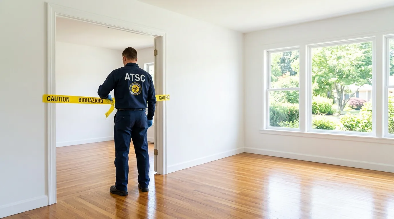 Certified biohazard cleanup crew performing Trauma Scene Cleanup in Carlsbad